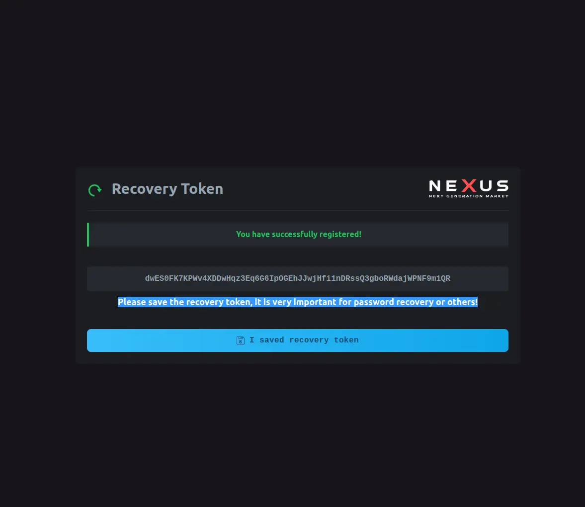 Nexus Market cryptocurrency payment system - Bitcoin Monero Litecoin deposits for darknet marketplace transactions